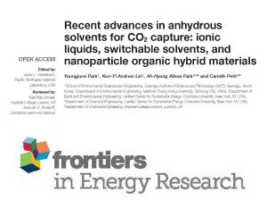 Recent Advances in Anhydrous Solvents for CO2 Capture: Ionic Liquids, Switchable Solvents, and Nanoparticle Organic Hybrid Materials