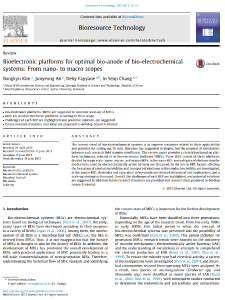 114. Bioelectronic platforms for optimal bio-anode of bio-electrochemical systems: From nano- to macro scopes